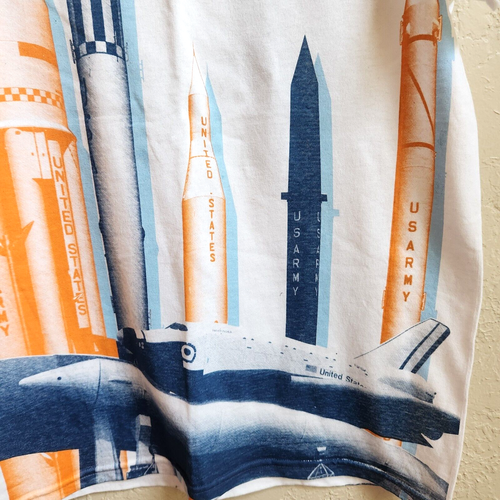 US Space & Rocket Center T Shirt Adult M White All Over Print Short Sleeve - Picture 3 of 9