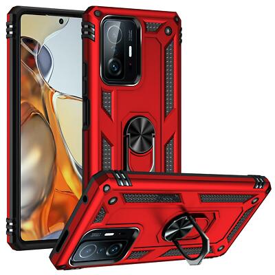 For Xiaomi 11T Pro 5G Case, Ring Shockproof Stand Phone Cover +