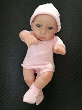Reborn Girl Dolls Preemie 10" Handmade Mini Baby Full Silicone Vinyl Washable
