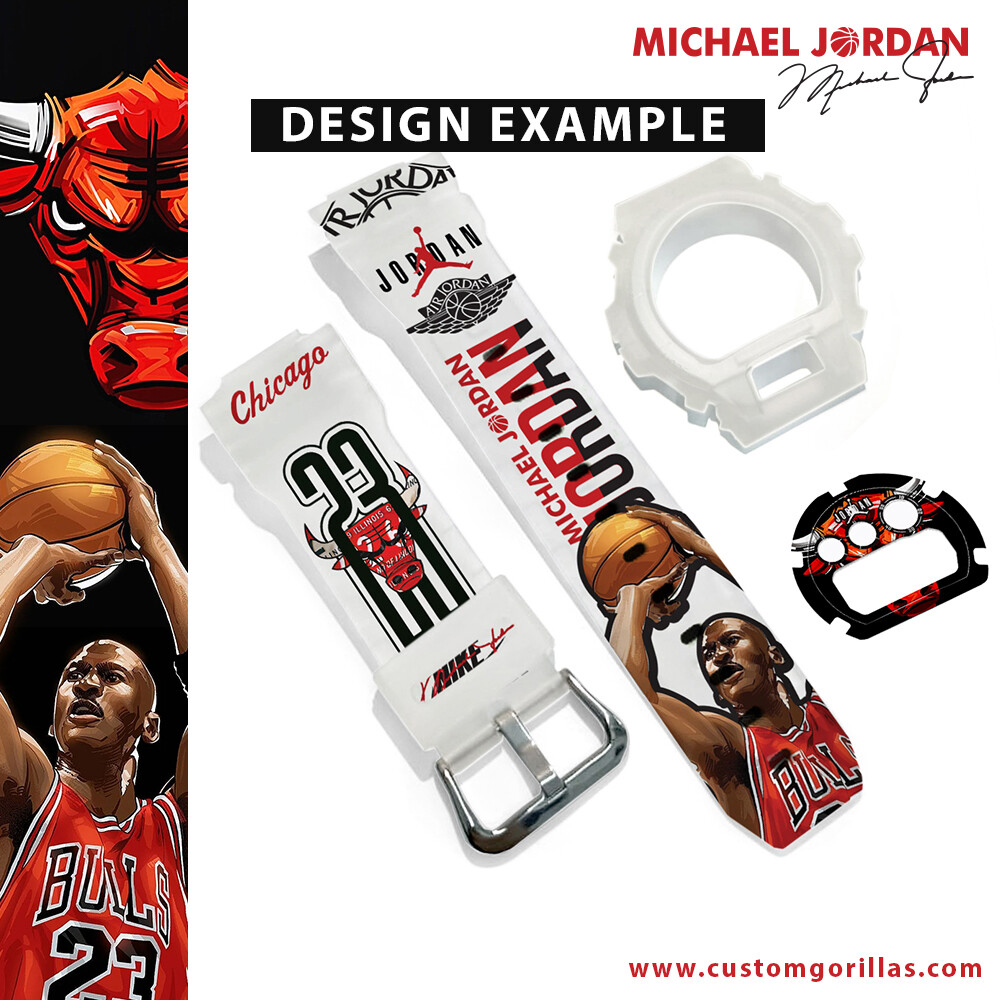 M Jordan Watch Chicago Bulls 23 Custom Design DW 6900 G