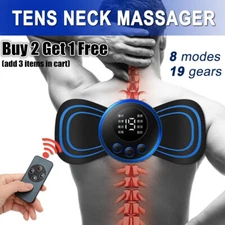 Electric Neck EMS Massager Back Full Body Stimulator Pain Relief Patch w/ Remote