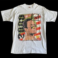 VTG WWF The Rock 2000 Millennium Single Stitch Gray Wrestling Promo T-Shirt L