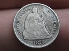 1873 S Seated Liberty Half Dime- San Francisco, VG Details