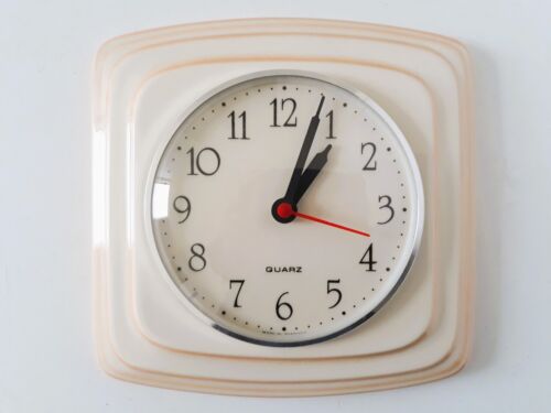 Horloge de cuisine des années 60 horloge murale céramique horloge à quartz horloge des années 60 - Photo 1/4
