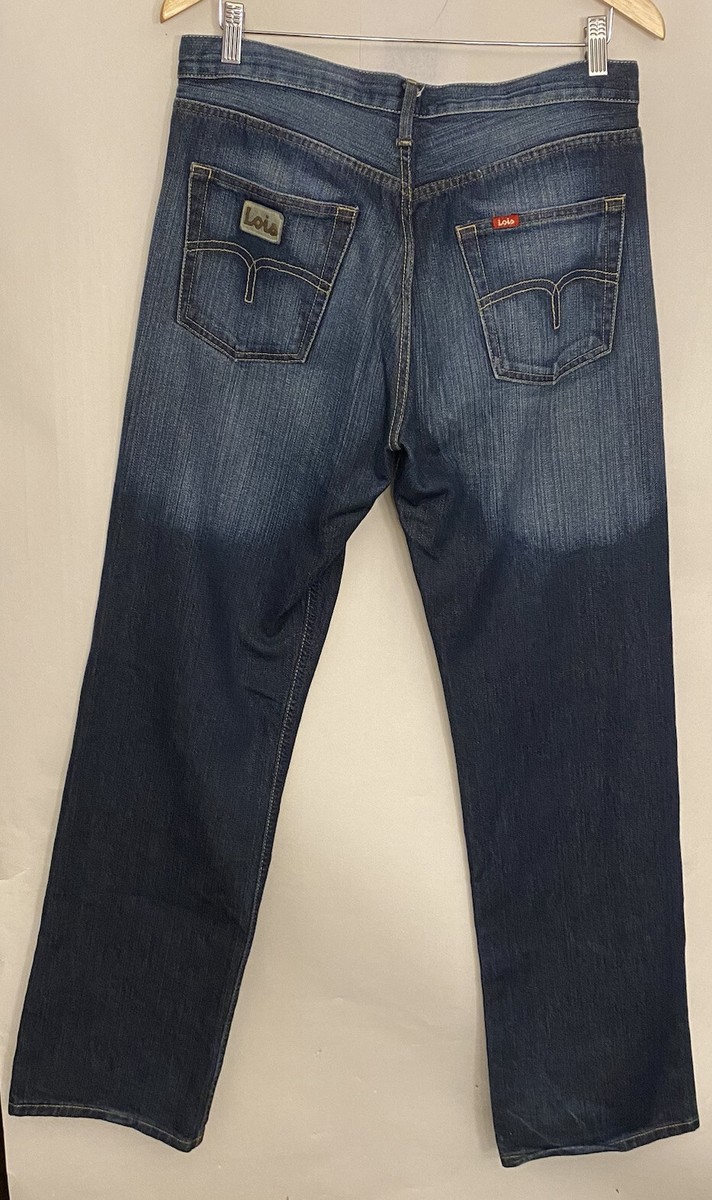 デニム・ジーパン LOIS JEANS (31297571 L32) Lois Denim Jeans Mens 32 X 34 Blue Washed Casual Straight