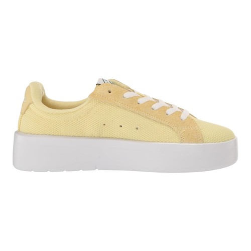 Lacoste Women's Carnaby Platform Sneakers, Yellow/White, 7.5 Medium US - Picture 2 of 7