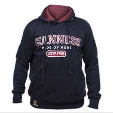 Guinness Irish Signature Navy Sz S Hooded Sweatshirt Made of More 'Est 1759' New