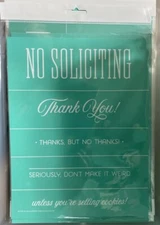 NEW “NO SOLICITING” Chalk Couture Chalk Transfer Stencil Size B RETIRED