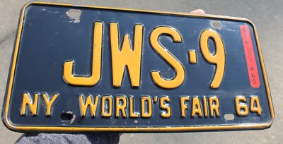 1965 / 1964 NEW YORK License Plate WORLD'S FAIR [JWS-9] | eBay