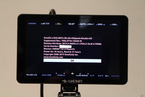 Kinefinity MAVO 6K S35 Cinema Camera w/Extension Module, Fujinon Lens, 7"Monitor - Picture 12 of 20