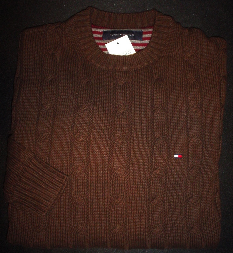 tommy hilfiger cable knit sweater mens
