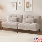 Convertible Futon Sofa Bed Adjustable Backrest Upholstered Couch Easy Assembly