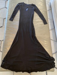 NWT Polo Ralph Lauren 100% Cotton Thermal Mesh Long Dress Near Black OmbrÃ© $145 | eBay