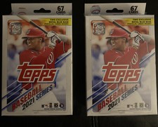 Topps Baseball 2021 series 1 hanger box Royal Blue Base parallel (2 Sealed)