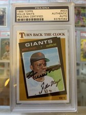 1986 Topps Willie Mays Signed PSA DNA Beautiful Card & Auto