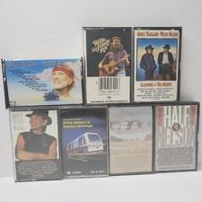 Lot of 7 Willie Nelson Cassette Tapes Outlaw Country Music
