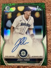 2023 Bowman Chrome 1st AUTO Josh Hood /99 SP 🍀Grass🍀 Mint Top Prospect📈