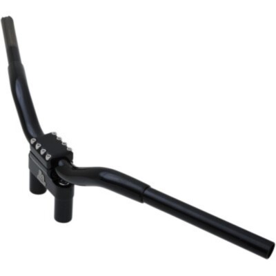 LA Choppers 6'' Gloss Black 1-1/4'' Kage Fighter Straight Riser T-Bars Harley 1''