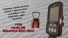 For Minelab Equinox 800 600 Control Box Bumper, Waterproof with Strap - BLACKRED