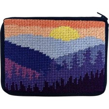Alice Peterson Coin Purse Needlepoint Kit - SZ242 Mountain Scene