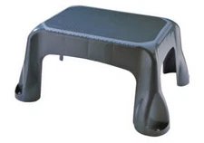 Rubbermaid Anti-Slip Plastic Step Stool, 1-Step, Gray Fast Delivery