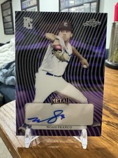 NOAH FRANCO 2023 LEAF PERFECT GAME 1st PROSPECT RC AUTO #/25 TCU 2027 TOP 3