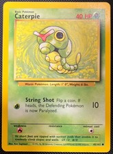 Pokémon Caterpie 45/102 Base Set 1999 WOTC Moderately Played MP Common