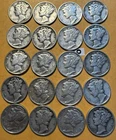 Mercury Dimes Lot of 20 90% Silver - 1940's  [O]