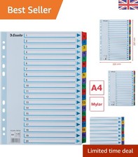 Image of A4 Mylar Reinforced 1-20 Dividers - Cardboard for Clear Organization