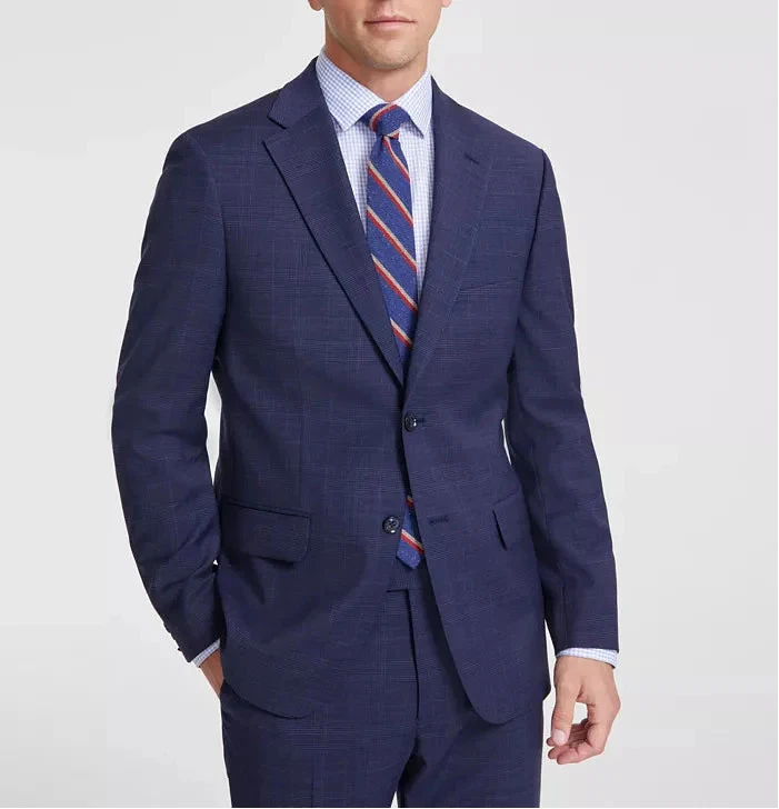 Tommy Hilfiger Men's Modern-Fit Stretch Wool Blend Plaid Suit Jacket