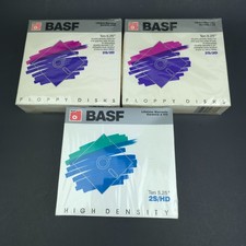 3x NEW BASF 5.25" Two Sided Floppy Disks Diskettes 30 Total SEALED