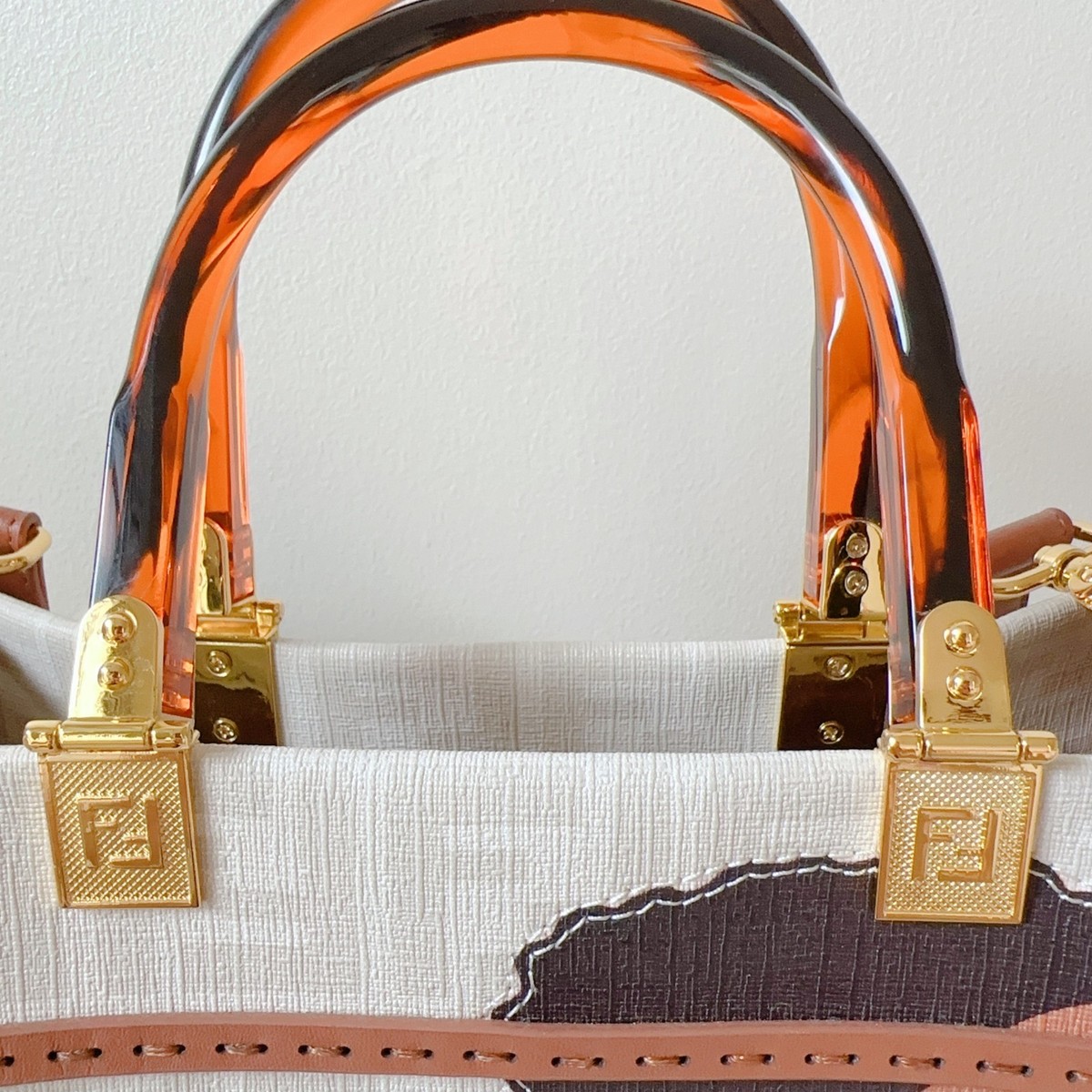 FENDI Sunshine Shopper Medium Tote Bikini Girls Print Limited Rare 
