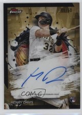 2024 Topps Finest Finest Auto Gold Refractor 9/50 Henry Davis #FA-HD Auto 12ty