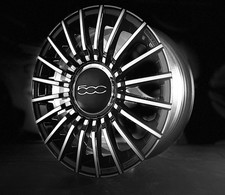 CERCHIO IN LEGA PER FIAT 500 6,0J15" 4X98 35 58,10 ELITE WHEELS CINQUE BLACK POL