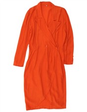 VINTAGE Womens Sheath Dress IT 44 Medium Orange CE15