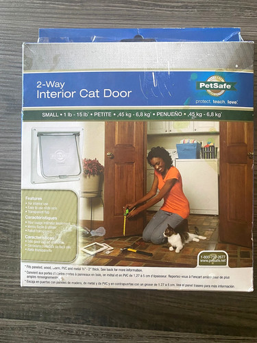 PetSafe 2-Way Interior Cat Door Small 1 lb - 15 lb Open Box