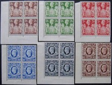 GVI 1939 high value blocks of 4, fine MNH. Sg.476-478c