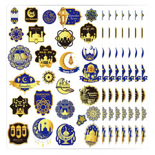 Happy Ramadan Mubarak Temporary Tattoos, 8 Sheets Eid Al Adha Ramadan Kareem Par