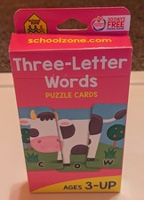 School Zone Three-Letter Words Puzzle Cards