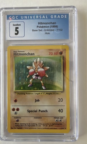 Hitmonchan graded CGC 5 for sale on eBay