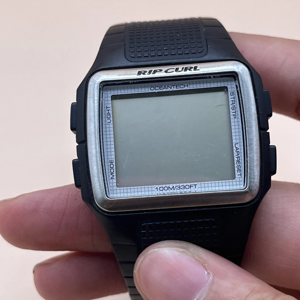 Reloj Digital Rip Curl Oceantech Clásico Surf 100M A238S Japón Montado Negro Foto 3 de 4