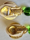 Vintage Les Bernard Signed Faux Pearl Dangly Clip-on Earrings — photo 3