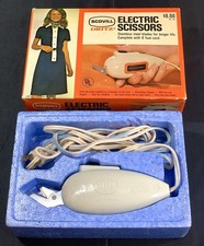Vtg ELECTRIC SCISSORS #716 Dritz Scovill - Fabric/Paper Cutting - w/ Box - WORKS