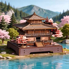 Rolife 3D Wooden Puzzle Sakura Pavilion DIY B...