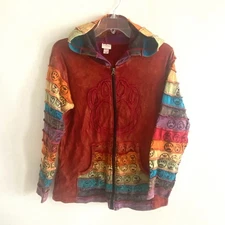 Greater Good Network Tribal Rainbow Sweater Womens S M Hoodie Sweatshirt