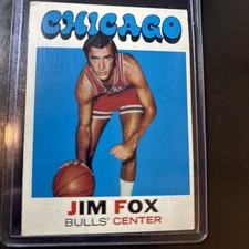 1971-72 Topps #3 Vintage Jim Fox Chicago Bulls VG/EX