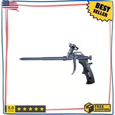 PTFE Non-Stick Coated Foam Dispensing Gun Adjustable Bead Flow Control Valve NEW