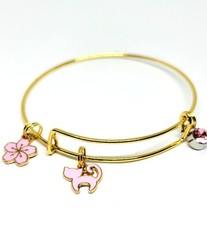Cat Bangle Charm Bracelet