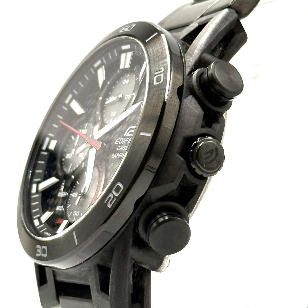 CASIO EDIFICE EFS-S640Y Solar Quartz Chronograph Watch Black Dial