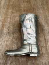 Silver Plated Cowboy Boot 1 And Half Oz Spirit Measure
